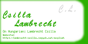 csilla lambrecht business card